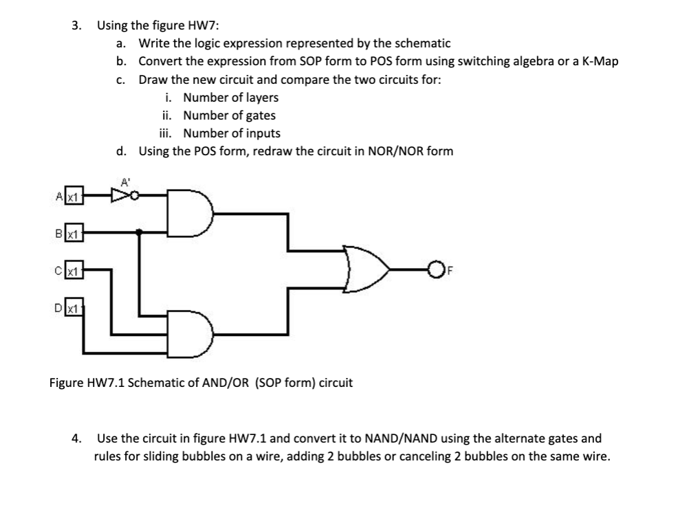 Solved 3. Using the figure HW7: a. Write the logic | Chegg.com