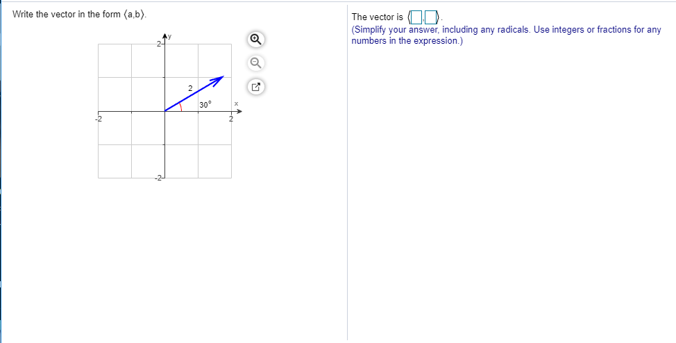 Vector Inn Simplest Fforms Solved Write the vector in the form (a,b). The vector isD | Chegg.com