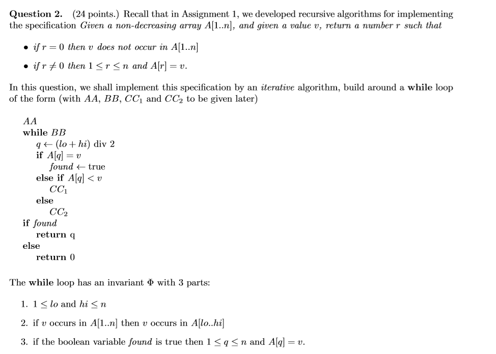 Question 2 24 Points Recall That In Assignment Chegg Com