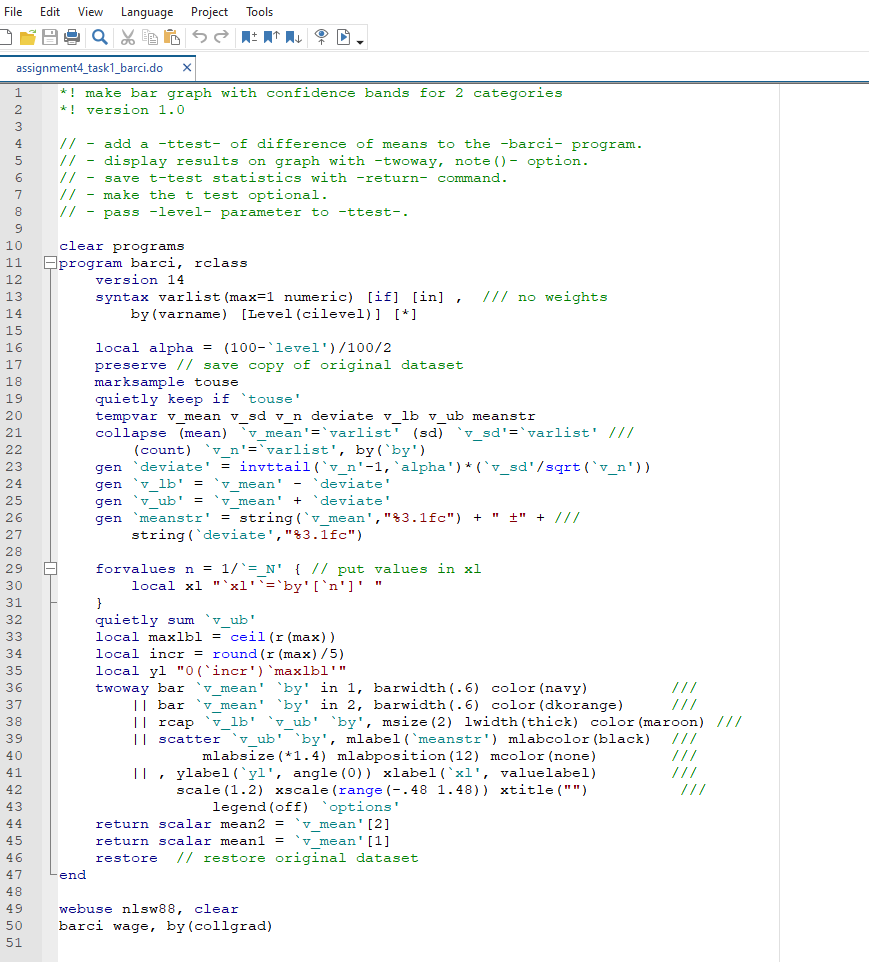This is a Stata question. Attached in a screenshot of | Chegg.com