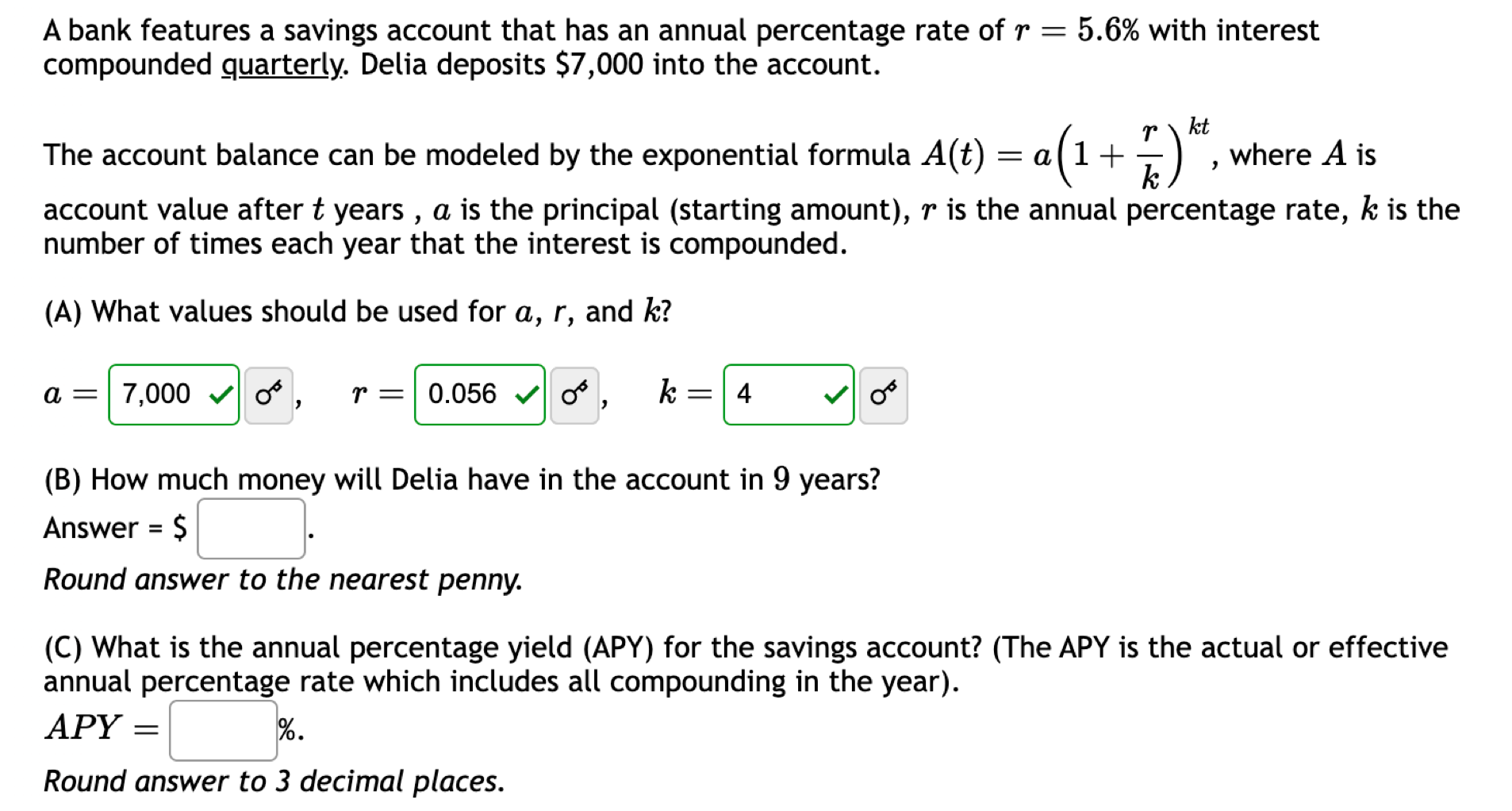 Solved A bank features a savings account that has an annual | Chegg.com
