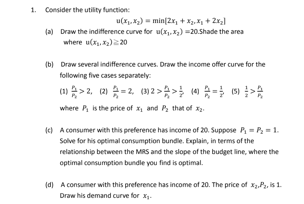 1-consider-the-utility-function-u-x1-x2-min-2x1-chegg