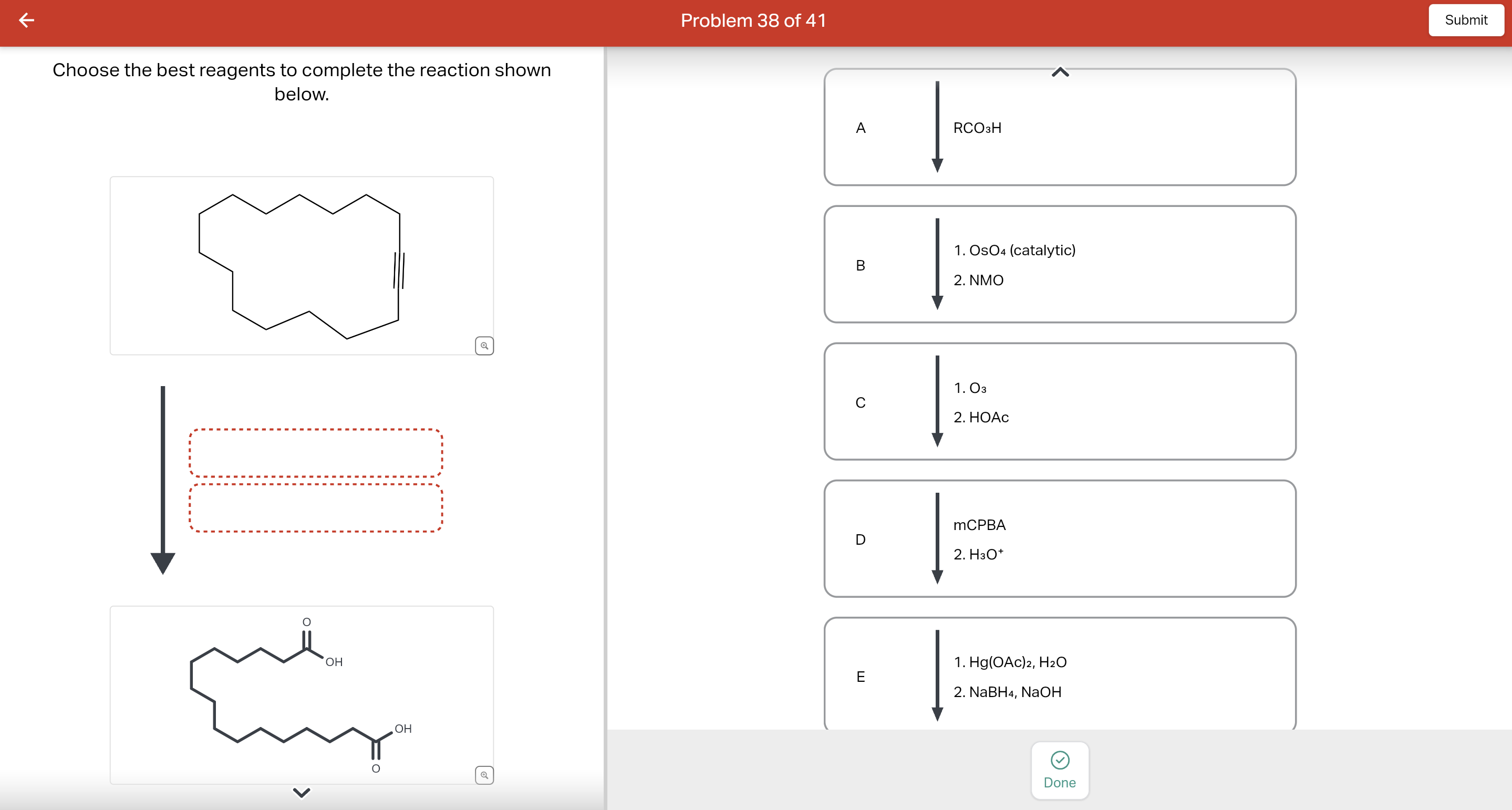 Solved Choose The Best Reagents To Complete The Reaction 6490