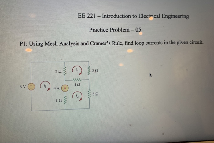 Solved EE 221 - Introduction to Electrical Engineering | Chegg.com