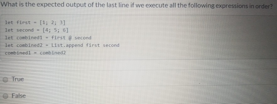 Solved What is the expected output of the last line if we | Chegg.com
