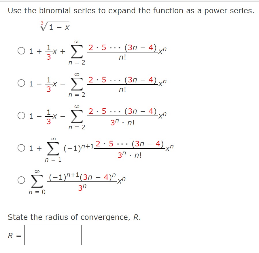 Solved Use the binomial series to expand the function as a | Chegg.com