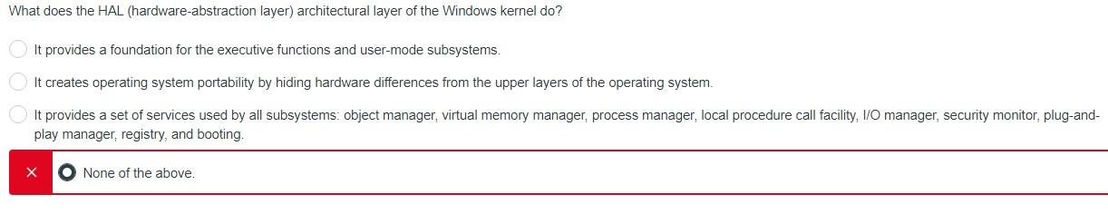 Solved When would a user process request an operation that | Chegg.com
