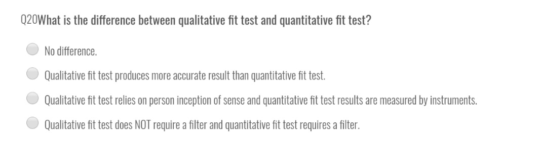 Solved 020what Is The Difference Between Qualitative Fit Chegg Com