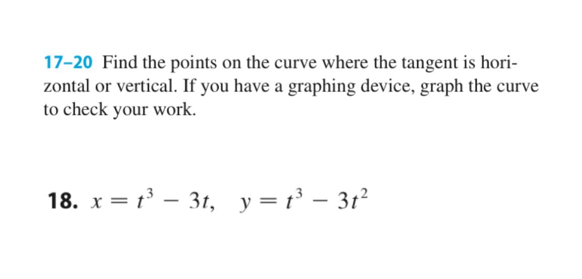 Solved 17 20 Find The Points On The Curve Where The Tangent 8820