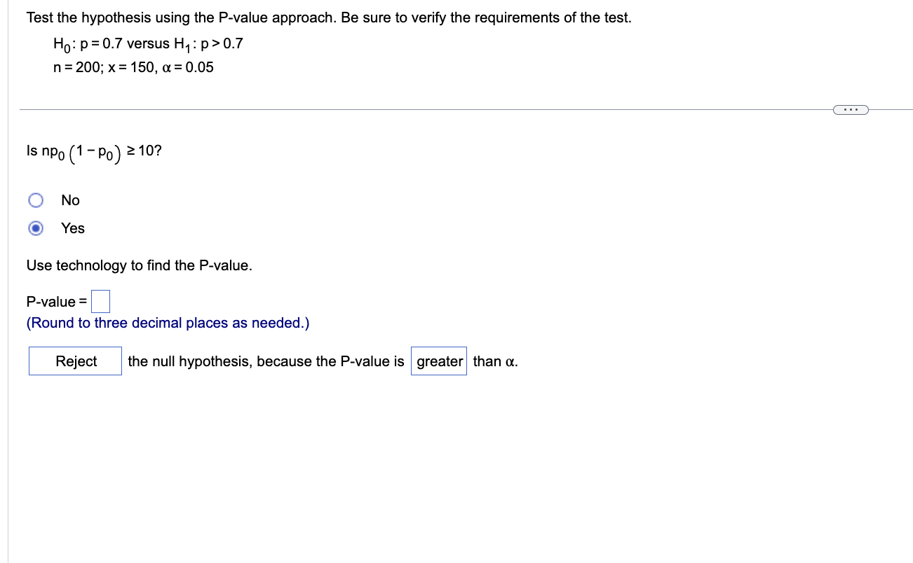 Solved Test the hypothesis using the P-value approach. Be | Chegg.com
