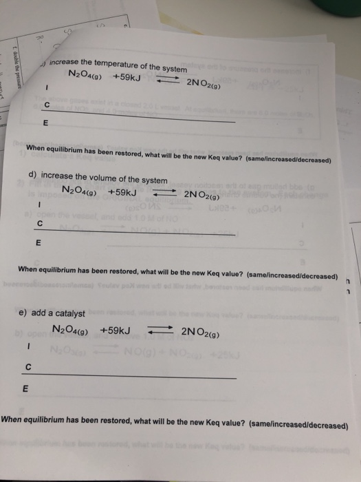 Solved: Equilibrium Shifts & Keq Le Chatelier's Principle | Chegg.com