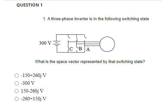 Solved QUESTION 1 1. A three-phase inverter is in the | Chegg.com