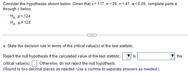 Solved Consider The Hypotheses Shown Below. Given That | Chegg.com