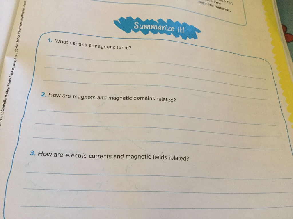 Solved wo can We tror magnetic materials. Summarize it! 1. | Chegg.com