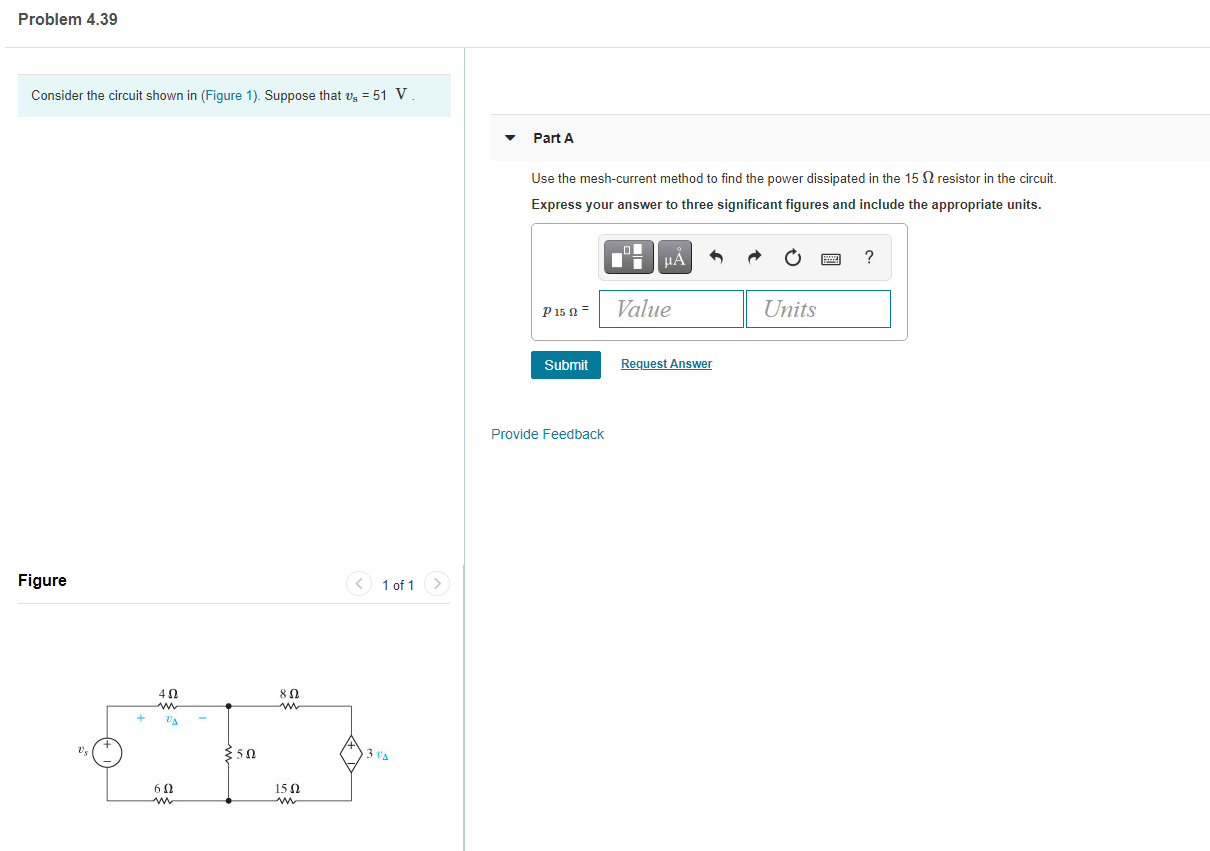 Solved Problem 4.39 Consider the circuit shown in (Figure | Chegg.com