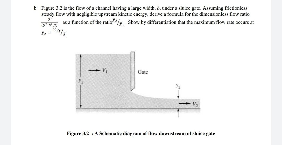 Solved b. Figure 3.2 is the flow of a channel having a large | Chegg.com