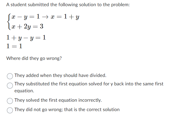 Solved A student submitted the following solution to the | Chegg.com