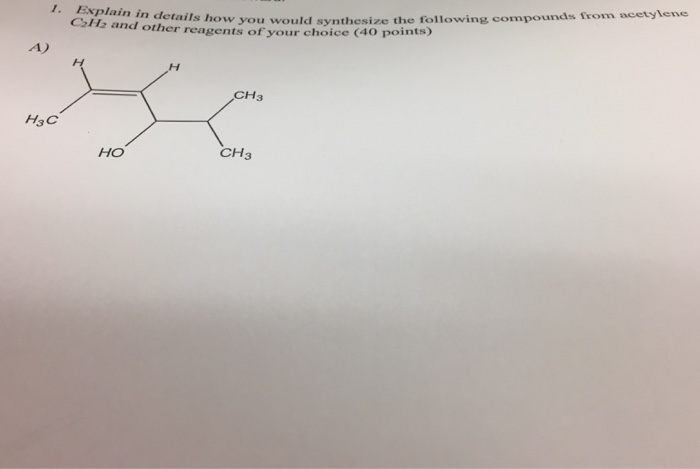 Solved Explain In Details How You Would Synthesize The Chegg Com