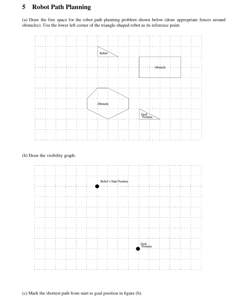 (Solved) : 5 Robot Path Planning Draw Free Space Robot Path Planning ...