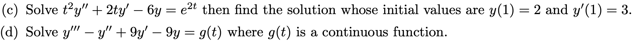 Solved for c can you use maple to do variation of parameters | Chegg.com