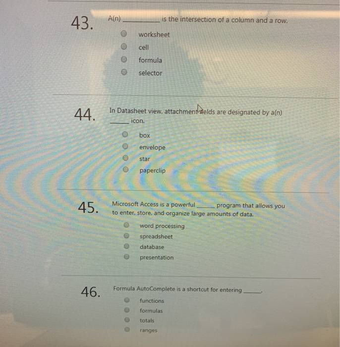 Solved is the intersection of a column and a row. A n