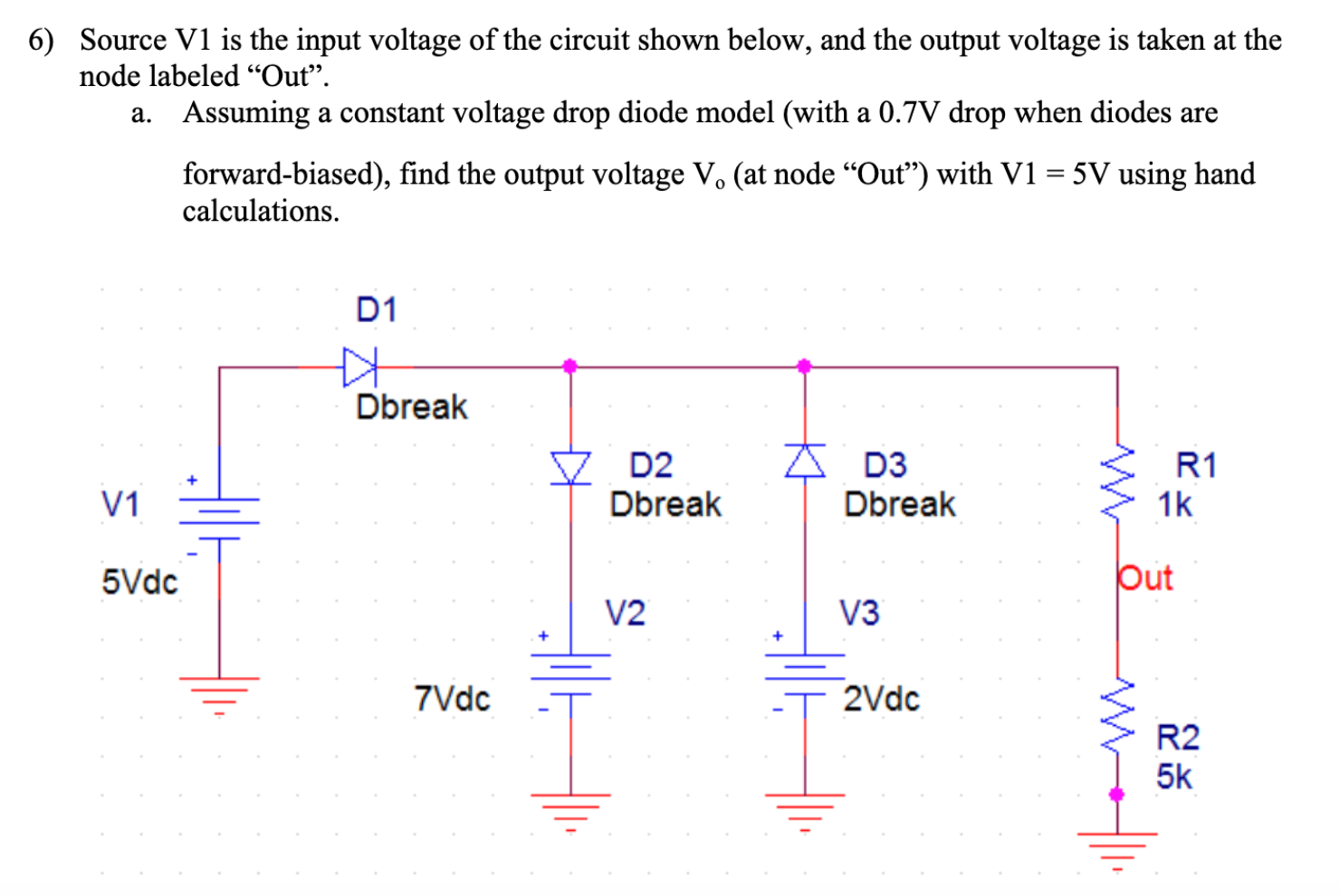 Solved Source V1 ﻿is the input voltage of the circuit shown | Chegg.com