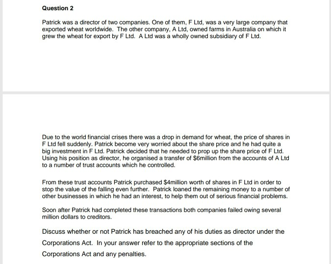 case study questions law