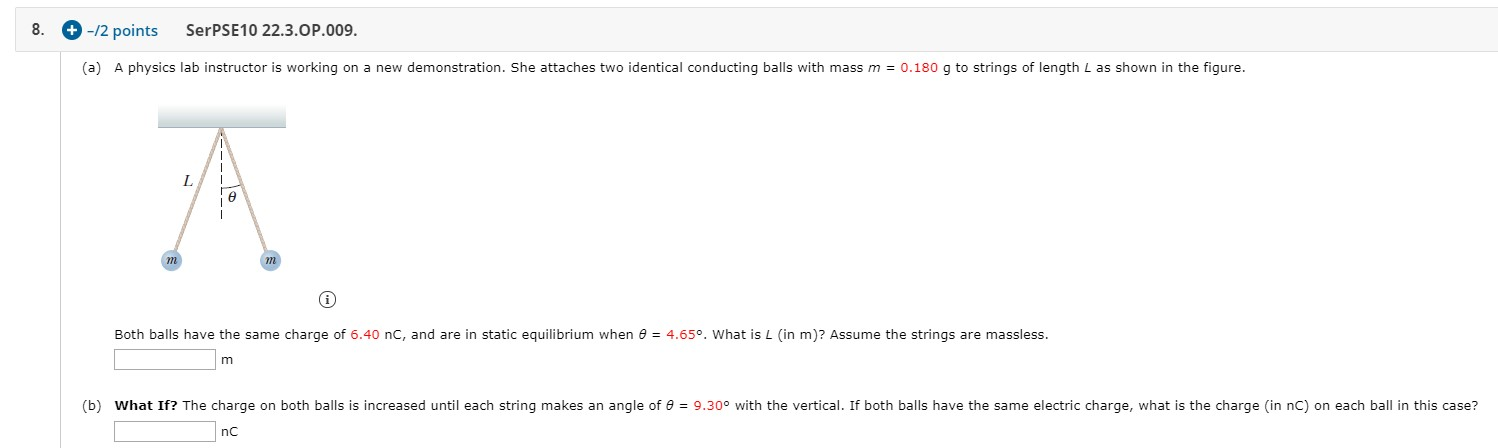 Solved 8. -12 Points SerPSE10 22.3.OP.009. (a) A Physics Lab | Chegg.com