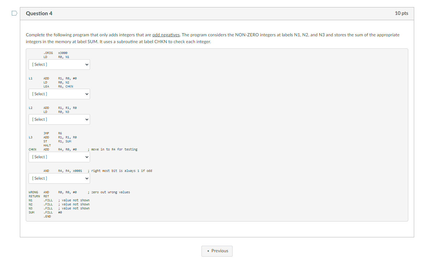 Solved Question 4 10 pts Complete the following program that | Chegg.com