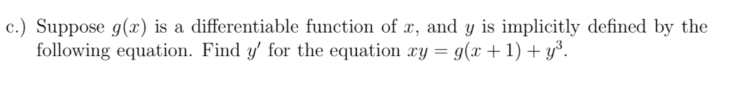 Solved C Suppose G X Is A Differentiable Function Of R