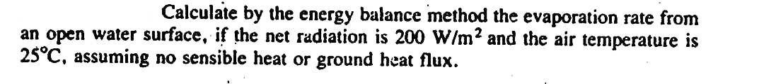 Solved Calculate by the energy balance method the | Chegg.com