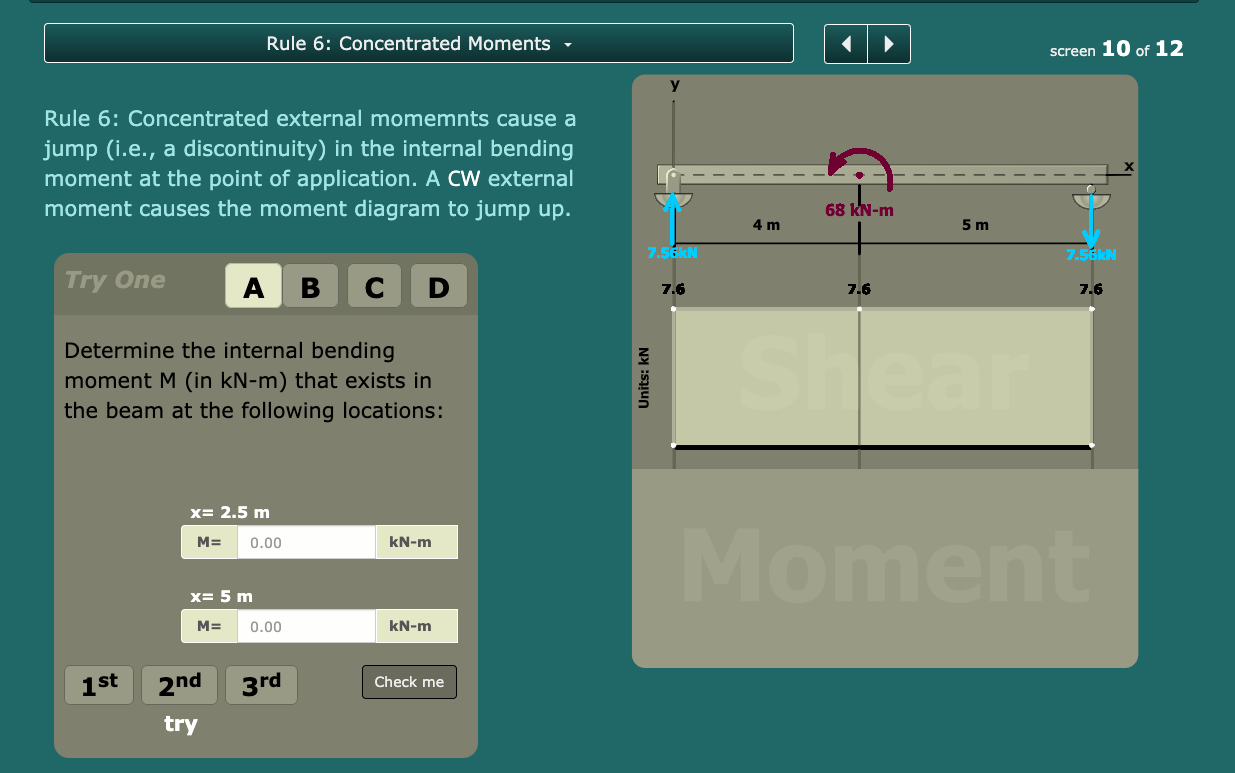 Solved Rule 6: Concentrated Moments - Screen 10 of 12 Rule | Chegg.com