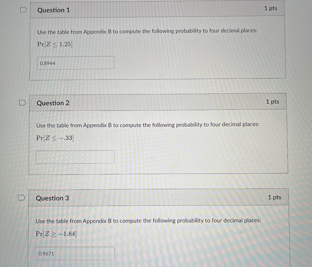 Solved Use The Table From Appendix B To Compute The | Chegg.com