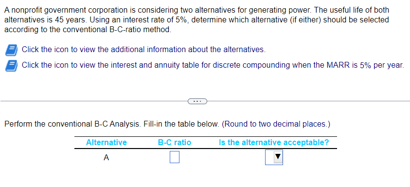 Solved Perform The Conventional B-C Analysis. Fill-in The | Chegg.com