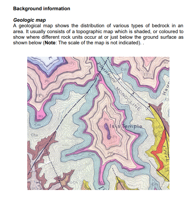 Solved COMPLETING A GEOLOGIC MAP OF HORIZONTAL BEDS This