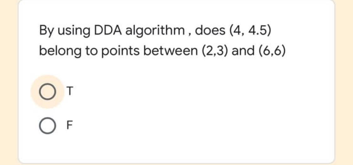 Solved By using DDA algorithm , does (4, 4.5) belong to | Chegg.com