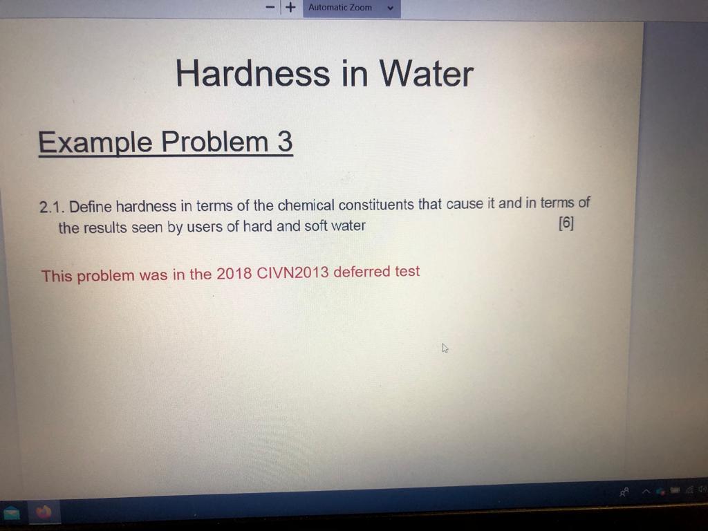 Solved 2.1. Define hardness in terms of the chemical