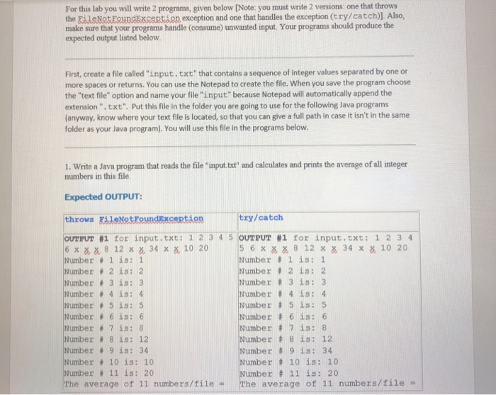 Solved For this lab you will write 2 programs, given below | Chegg.com