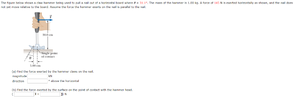 Solved The Figure Below Shows A Claw Hammer Being Used To Chegg Solved The Figure Below Shows A Claw Hammer Being Used To Chegg