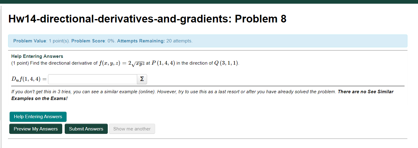 Solved Help Entering Answers 1 Point Find The Directional