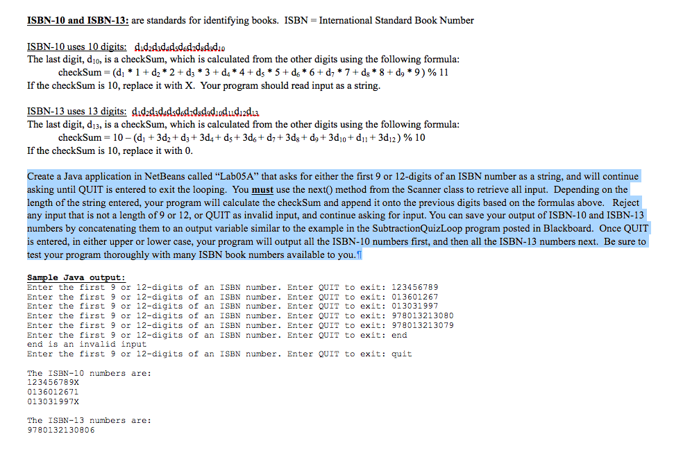 Solved ISBN-10 and ISBN-13: are standards for identifying | Chegg.com