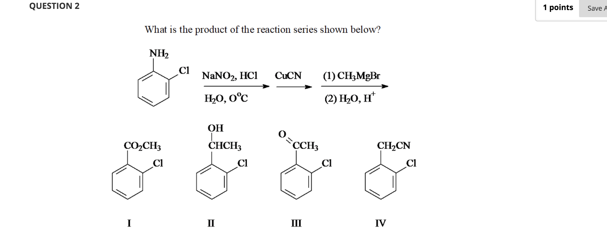 Solved QUESTION 2 1 points Save A What is the product of the | Chegg.com