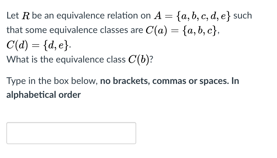 Solved Let R Be An Equivalence Relation On A = {a,b, C, D, | Chegg.com