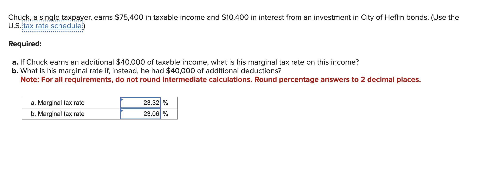 Solved Chuck, a single taxpayer, earns $75,400 in taxable | Chegg.com