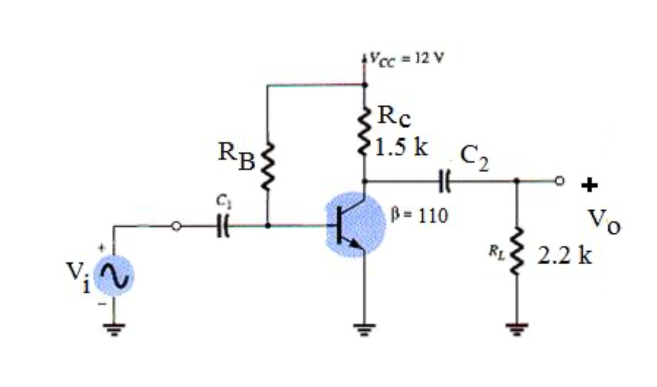 Solved For the following TBJ transistor amplifier circuit. | Chegg.com