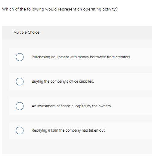 solved-which-of-the-following-would-represent-an-operating-chegg