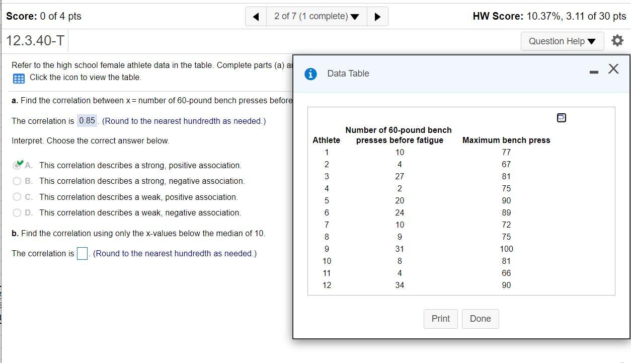 Solved Score: 0 of 4 pts 2 of 7 (1 complete) HW Score: | Chegg.com