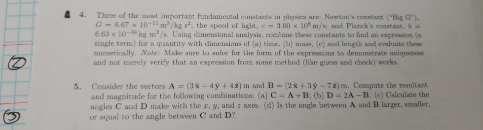 Solved PHYSICS 281 General Physics I Dimensional Analysis | Chegg.com