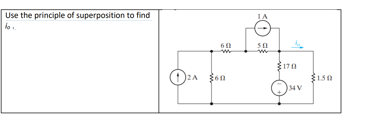 Solved Use superposition to find the voltage Io | Chegg.com