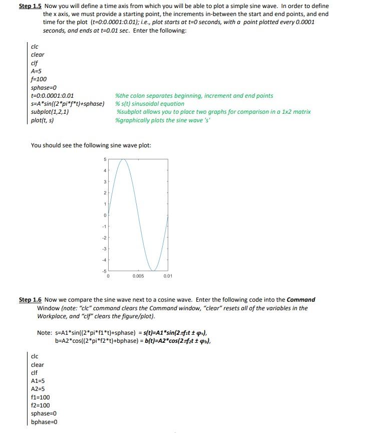 Solved Part 1. MATLAB Fundamentals Step 1.1 Open The MATLAB | Chegg.com